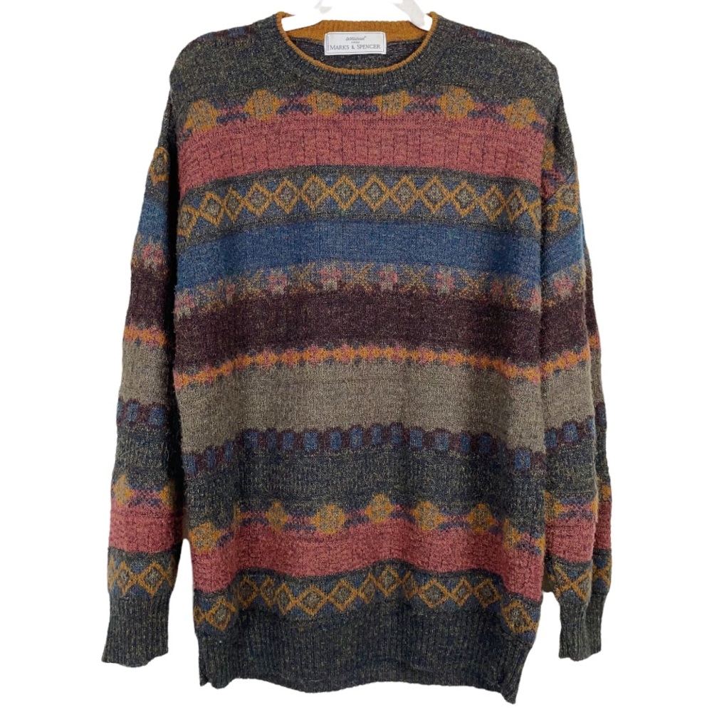 Vintage 90s Oversized Knit Dad Sweater